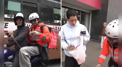 Streamer peruano hizo delivery por un día, se comió el maní de un pedido y clienta lo encara: "Quiero el producto"