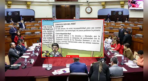 Congresista ataca a jueces: Carlincatura de hoy muestra desconocimiento en la Ley de Amnistía