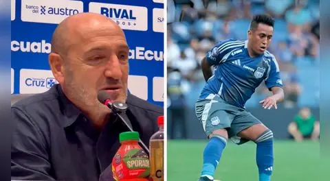 DT de Emelec explicó por qué Christian Cueva salió en el segundo tiempo de la derrota 4-0 ante Barcelona SC: "Hace el esfuerzo por llegar"
