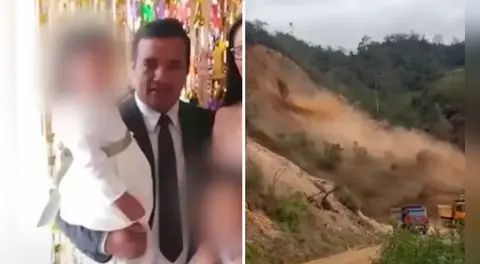 Obrero falleció junto a su hija de seis años en derrumbe de Amazonas: menor había ido a llevarle el almuerzo a su padre