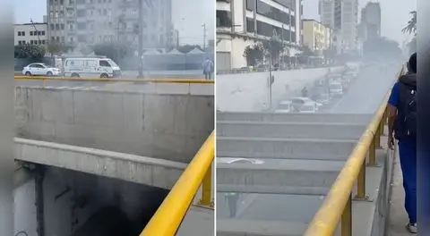 Intensa humareda en bypass 28 de Julio por subestación eléctrica causa alerta en Cercado de Lima