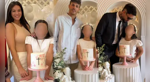 Novio de Jazmín Pinedo asume importante rol en primera comunión de la hija de Gino Assereto y se luce en celebración