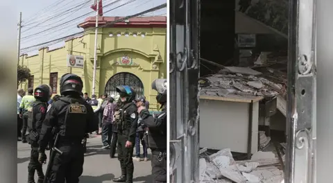 Cae parte del techo de comisaría de Surquillo y cuatro efectivos policiales resultan heridos