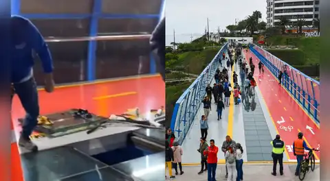 Alertan sobre posible falla en el Puente de la Paz de Miraflores tras movimiento de un bloque durante mantenimiento