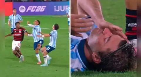 Marcos Rojo fracturó a su propio compañero en Racing tras propinarle durísimo codazo al rostro