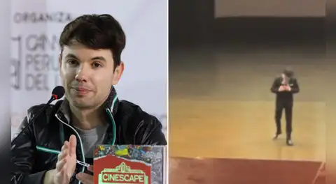 Bruno Pinasco se quiebra en el escenario al presentar película peruana y el público lo ovaciona: “Gracias por salvarnos”