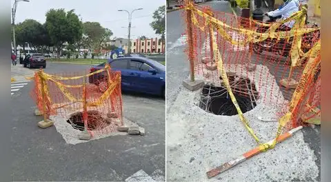 Vecinos de Pueblo Libre alertan segundo forado en menos de dos días y genera caos vehicular en av. Vivanco
