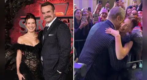 Millie Bobby Brown y David Harbour reaparecen juntos en premiere de Stranger Things tras versiones de tensión entre ellos