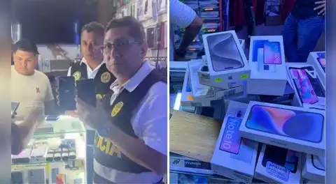 PNP realiza megaoperativo en Polvos Azules: incautan 125 teléfonos de alta gama en más de 70 puestos de servicio técnico