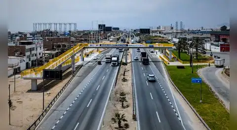 Un moderno puente de 40 metros se levanta sobre la Panamericana Sur: obra de la MML supera los S/6.5 millones
