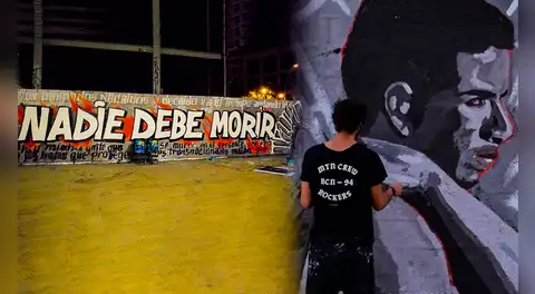 Migrantes peruanos pintan mural de Trvko en Barcelona: “No van a borrar la memoria del pueblo”