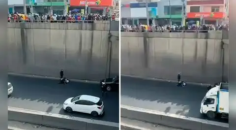 Mujer cae desde lo alto de bypass en Puente Piedra: habría sufrido un desmayo
