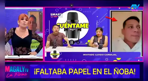 Magaly Medina muestra miradas y guiños que delatarían que Luigui Carbajal no habría estado solo en hotel de Lince