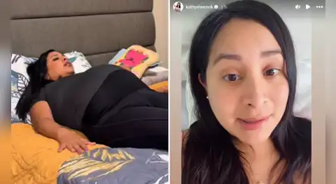 Periodista Kathy Sheen preocupa al revelar que sus gemelas están en UCI tras cesárea de emergencia: “Está siendo un poco doloroso”