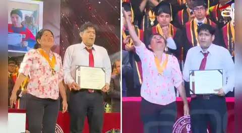 Madre rompe en llanto al recibir diploma de graduación de la UNI de su hijo fallecido: "Un aplauso hasta el cielo"