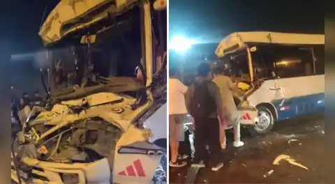 Custer del Chosicano sufre aparatoso choque en la Carretera Central: cabina de conductor quedó destruida