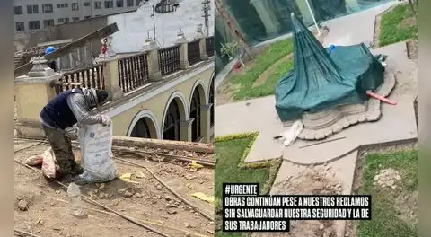 Estudiantes de Bellas Artes denuncian riesgos a su salud y trabajos por ejecución de obras sin aviso: "Encima de nuestras cabezas"