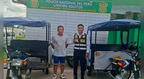 Cae 'Macano' con dos mototaxis robados en Iquitos: vehículos estaban escondidos en su vivienda