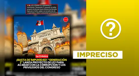 "Generación Z" aún no presenta proyecto de ley ante el Congreso para prohibir la reelección inmediata de legisladores y derogar las llamadas leyes “procrimen”