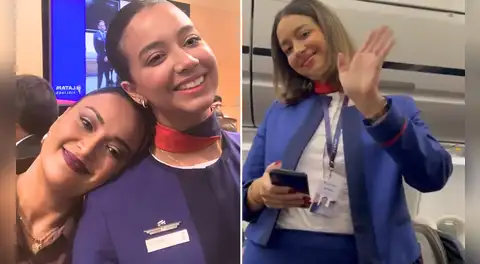 Mariella Zanetti se conmueve al acompañar a su hija Gamille Ode durante su trabajo en una aerolínea internacional