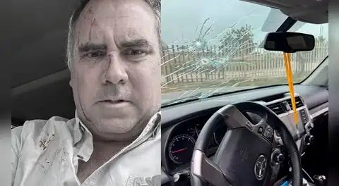 Atacan a balazos Rafael Belaúnde, candidato presidencial de Libertad Popular, en su camioneta en Cerro Azul