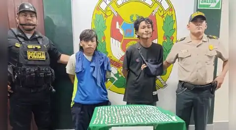 Capturan a miembros de 'La Nueva Jauría' con más de 400 envoltorios de PBC en punto de droga en Iquitos
