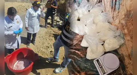Arequipa: Policía desmantela laboratorio de PBC oculto en un predio rústico