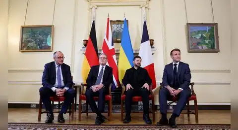 Presidente de Ucrania se reúne con aliados europeos tras críticas de Donald Trump sobre acuerdo de paz