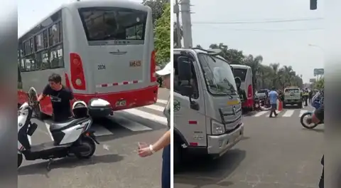 Bus del corredor Rojo atropella a una mujer en la avenida Javier Prado con La Molina