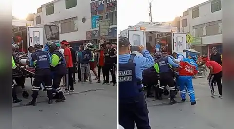 Hombre queda gravemente herido tras ser atropellado por un tráiler en la avenida Túpac Amaru, en Comas