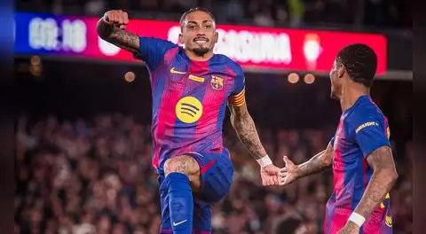 Con doblete de Raphinha, Barcelona venció a Osasuna y sigue firme como líder de LaLiga