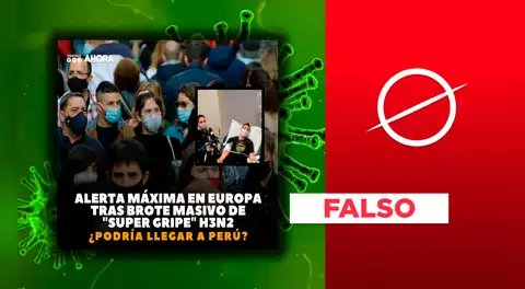 Es falsa la versión que señala que Europa fue declarado en alerta máxima por epidemia de gripe A(H3N2) subclado K