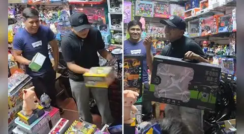 Emprendedor peruano se emociona y dona decenas de juguetes por Navidad: "Quien ayuda, Dios le multiplica"