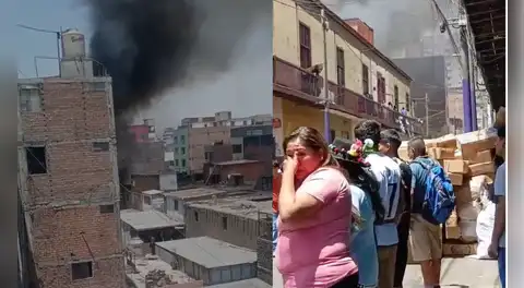 Reportan fuerte incendio en almacén de La Victoria: comerciantes lanzaron mercadería para evitar pérdidas
