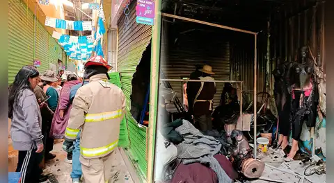 Incendio en mercado de Juliaca deja pérdidas superiores a S/100 mil: fuego se habría iniciado durante trabajos de soldadura