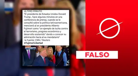 Es falso que Donald Trump hablara de Alberto Fujimori como ejemplo político en Latinoamérica: la imagen fue manipulada