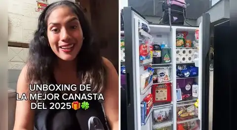Trabajadora peruana revela el obsequio navideño de Jorge Luna y sorprende al incluir un refrigerador: "Nuevo rey de las canastas"