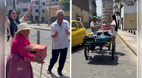 Michelle Soifer conmueve al repartir canastas navideñas a trabajadores ambulantes y personas sin hogar: "Lo importante que es la empatía"