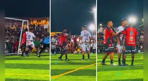 Christian Cueva vivió tenso momento con Jack Durán en pichanga: 'Aladino' le propinó un codazo y su rival lo encaró