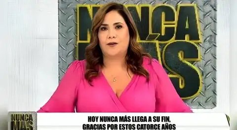 Andrea Llosa anuncia el fin de su programa 'Nunca más' tras 14 años al aire: "Nunca se olviden de que el amor no duele"