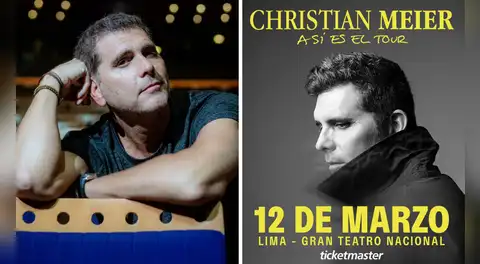 Christian Meier en Perú 2026: precios, fecha y venta de entradas en Ticketmaster para 'Así es el tour'