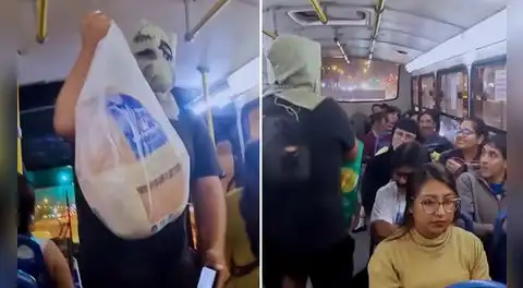 Tiktoker realiza sorteo gratuito de pavo en bus de Lima y desata risas: "Me pasé más de 10 paraderos y no gané"