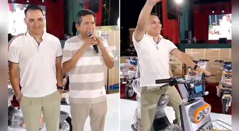 Dueño de La Bella Luz sorprende a cantante Deyvis Paredes y le regala una moto por sus nueve años en el grupo: “A pesar de algunos problemas, estamos ahí”