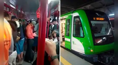 San Borja: pasajeros de la Línea 1 del Metro de Lima quedaron atrapados por más de media hora dentro de tren