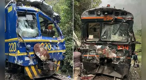 Choque frontal de dos trenes hacia Machu Picchu deja un maquinista fallecido y al menos 30 heridos