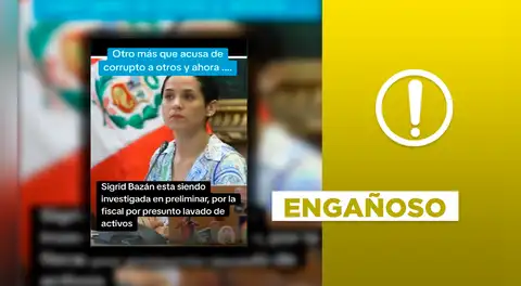 Sigrid Bazán no enfrenta nueva investigación preliminar fiscal por presunto lavado de activos: el caso se abrió en 2023 y ya fue archivado