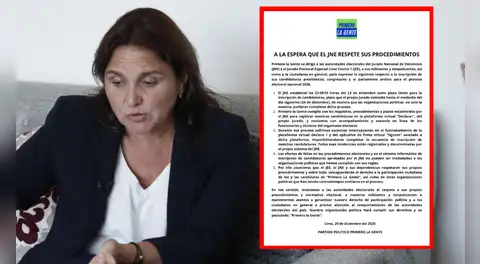 Elecciones 2026: Primero la Gente denuncia fallas en plataforma del JNE durante inscripción de listas