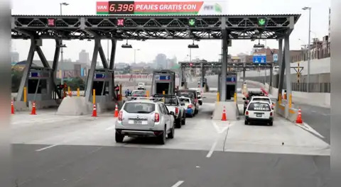 Peajes gratis en Lima: conoce cuáles son y las rutas que no cobran tarifa este fin de semana largo