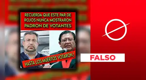 Es falso que los muertos votaron en las Elecciones Generales 2021: rumor fue desmentido por la ONPE