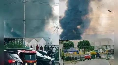 Incendio en almacén de colchones en Villa El Salvador moviliza múltiples unidades de bomberos